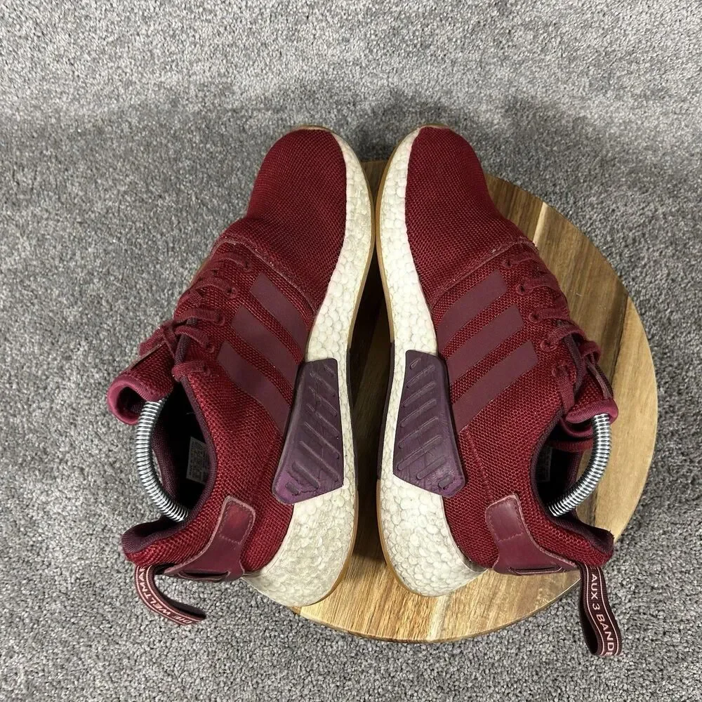 Adidas NMD_R2 Boost CQ2404 Men's Size 9 Burgundy Athletic Running Shoes Used